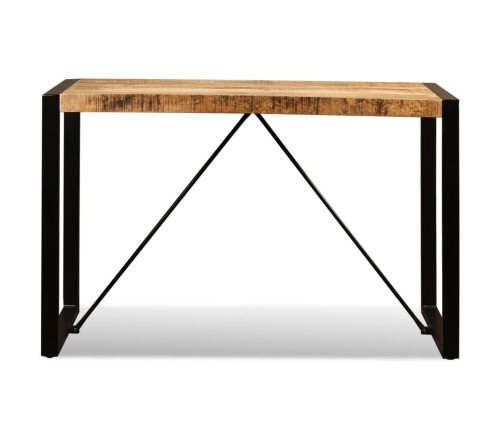 Mesa de comedor de madera maciza de mango rugosa 120 cm