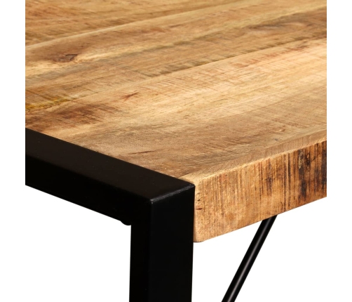 Mesa de comedor de madera maciza de mango rugosa 120 cm