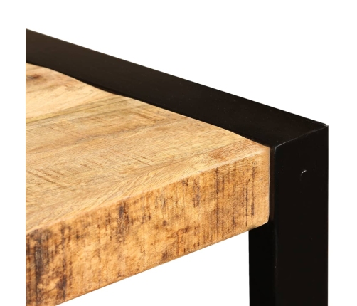 Mesa de comedor de madera maciza de mango rugosa 120 cm