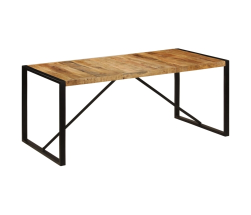 Mesa de comedor de madera maciza de mango rugosa 180 cm