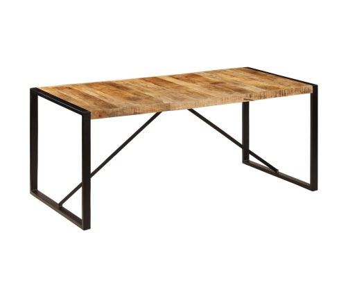 Mesa de comedor de madera maciza de mango rugosa 180 cm