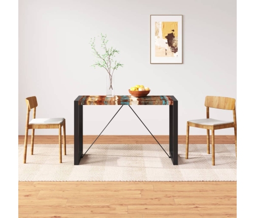 vidaXL Mesa de comedor de madera maciza reciclada 120 cm