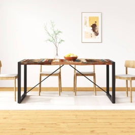 Mesa de comedor de madera maciza reciclada 180 cm