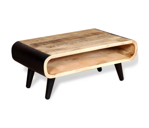 Mesa de centro de madera de mango rugosa 90x55x39 cm