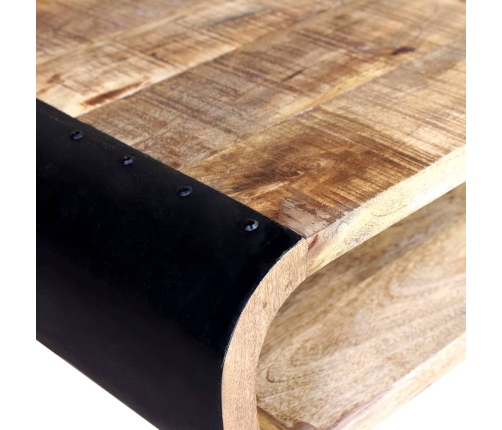 Mesa de centro de madera de mango rugosa 90x55x39 cm