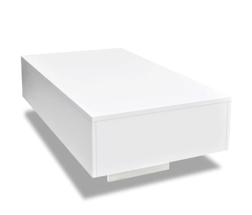 Mesa de centro blanco brillante