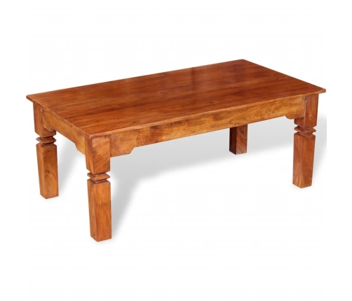 Mesa de centro de madera maciza 110x60x45 cm