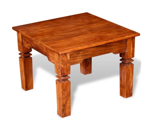 Mesa de centro de madera maciza 60x60x45 cm