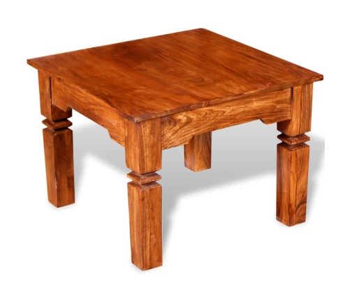 Mesa de centro de madera maciza 60x60x45 cm