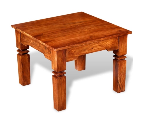 Mesa de centro de madera maciza 60x60x45 cm