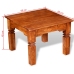 Mesa de centro de madera maciza 60x60x45 cm