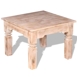 Mesa de centro de madera de acacia 60x60x45 cm