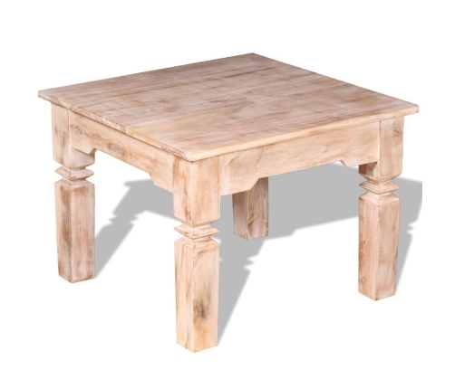 Mesa de centro de madera de acacia 60x60x45 cm