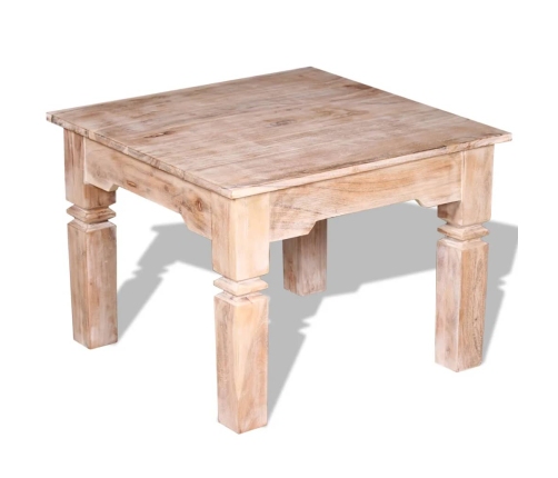 Mesa de centro de madera de acacia 60x60x45 cm