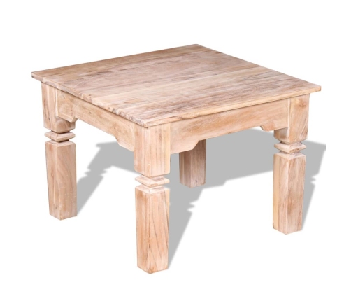 Mesa de centro de madera de acacia 60x60x45 cm