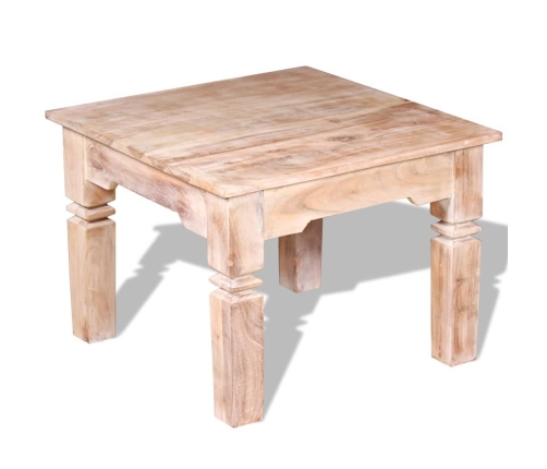 Mesa de centro de madera de acacia 60x60x45 cm