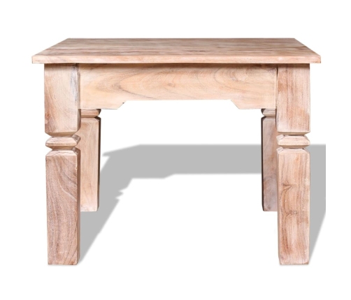 Mesa de centro de madera de acacia 60x60x45 cm