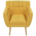 Sillón de tela amarillo