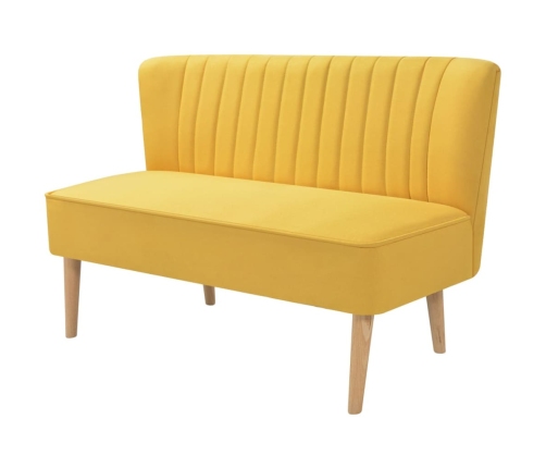 vidaXL Sofá de tela amarillo 117x55,5x77 cm