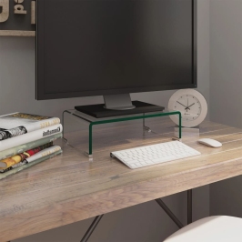 Soporte para TV/Elevador monitor cristal claro 40x25x11 cm