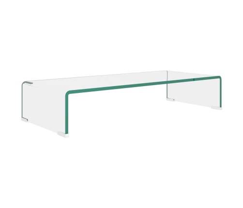 Soporte para TV/Elevador monitor cristal claro 70x30x13 cm