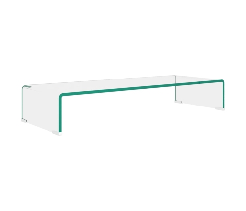 Soporte para TV/Elevador monitor cristal claro 80x30x13 cm