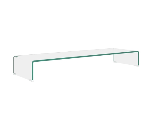 Soporte para TV/Elevador monitor cristal claro 100x30x13 cm