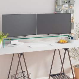 Soporte para TV/Elevador monitor cristal claro 110x30x13 cm