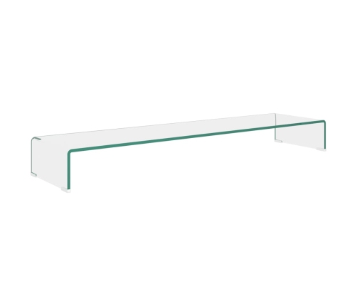 Soporte para TV/Elevador monitor cristal claro 120x30x13 cm