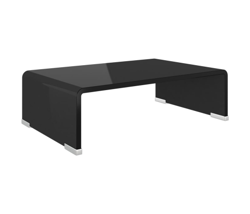 Soporte para TV/Elevador monitor cristal negro 40x25x11 cm