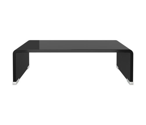 Soporte para TV/Elevador monitor cristal negro 40x25x11 cm