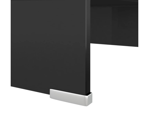 Soporte para TV/Elevador monitor cristal negro 40x25x11 cm