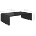 Soporte para TV/Elevador monitor cristal negro 40x25x11 cm