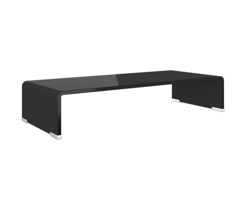 Soporte para TV/Elevador monitor cristal negro 60x25x11 cm