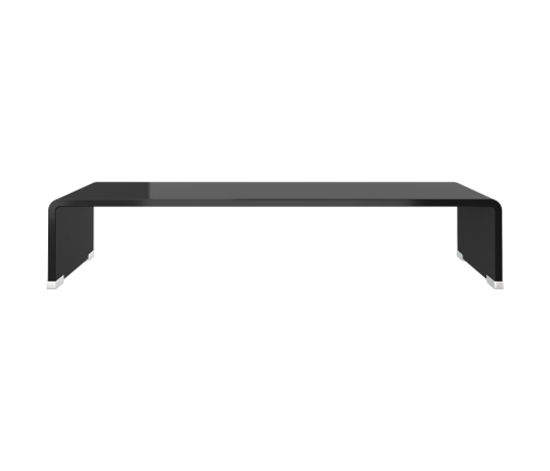 Soporte para TV/Elevador monitor cristal negro 60x25x11 cm