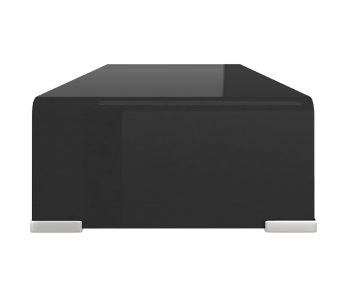 Soporte para TV/Elevador monitor cristal negro 60x25x11 cm