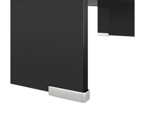 Soporte para TV/Elevador monitor cristal negro 60x25x11 cm