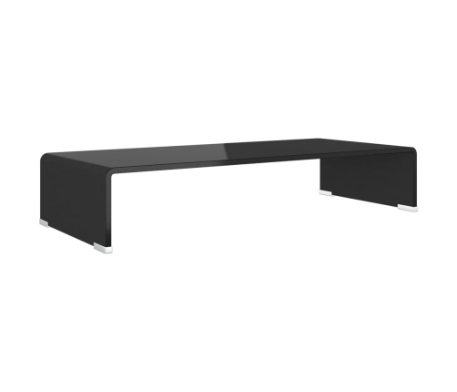 Soporte para TV/Elevador monitor cristal negro 70x30x13 cm