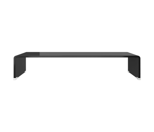 Soporte para TV/Elevador monitor cristal negro 70x30x13 cm