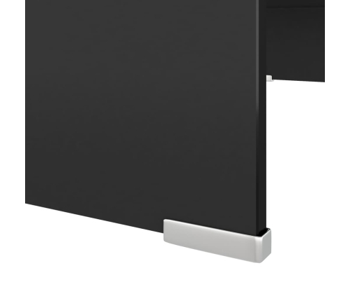 Soporte para TV/Elevador monitor cristal negro 70x30x13 cm