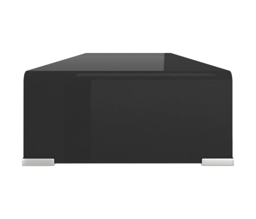 Soporte para TV/Elevador monitor cristal negro 90x30x13 cm