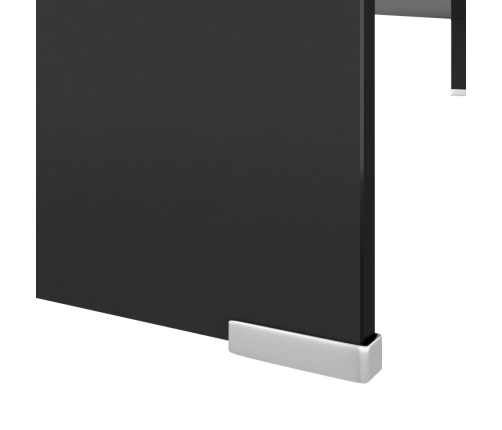 Soporte para TV/Elevador monitor cristal negro 110x30x13 cm