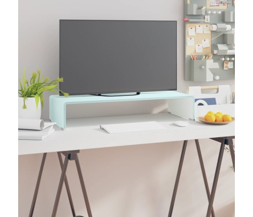 Mueble TV/Elevador de monitor cristal verde 70x30x13 cm