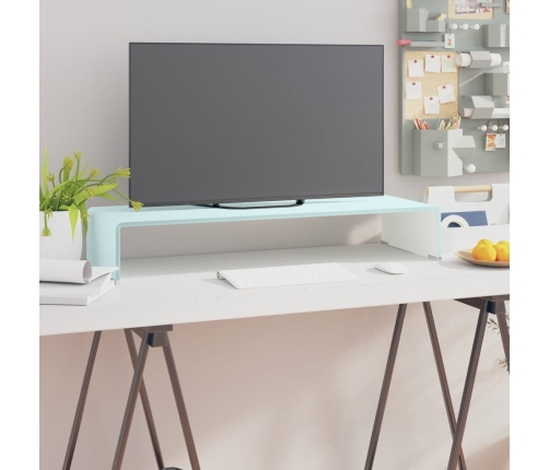 Mueble TV/Elevador de monitor cristal verde 80x30x13 cm