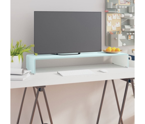 Mueble TV/Elevador de monitor cristal verde 90x30x13 cm