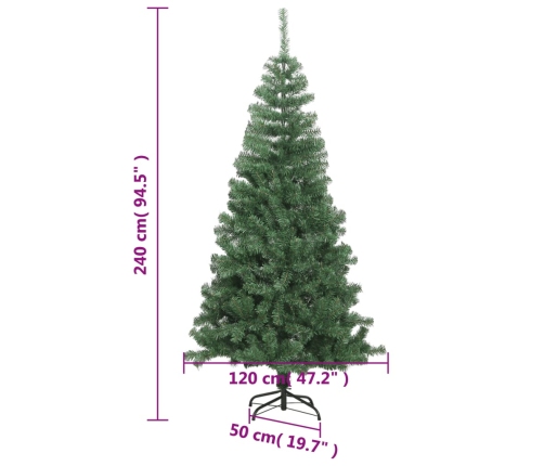 Árbol de Navidad artificial L 240 cm verde