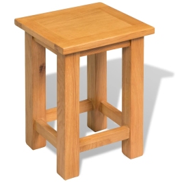 Mesa auxiliar de madera maciza de roble 27x24x37 cm