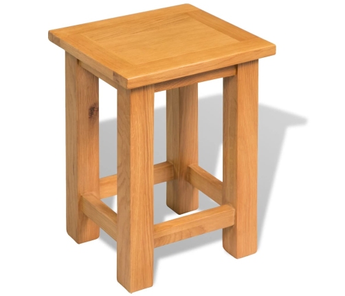 Mesa auxiliar de madera maciza de roble 27x24x37 cm