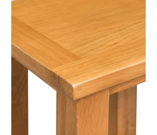 Mesa auxiliar de madera maciza de roble 27x24x37 cm