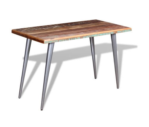 vidaXL Mesa de comedor de madera maciza reciclada 120x60x76 cm